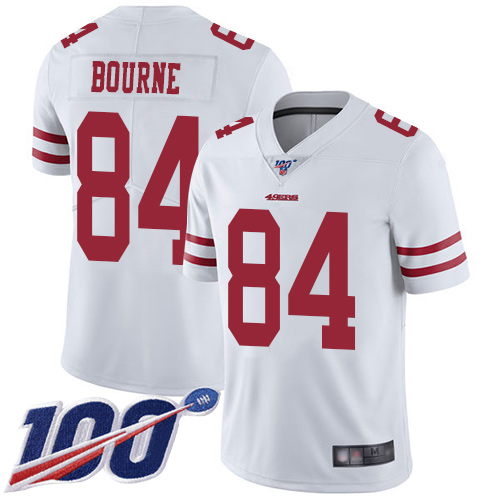 San Francisco 49ers Limited White Men Kendrick Bourne Road NFL Jersey #84 100th Season Vapor Untouchable
